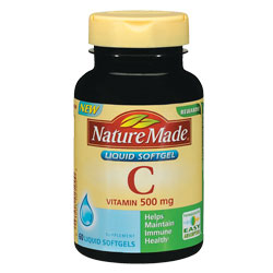 Nature Made Vitamin C Liquid Softgel 500 mg, 60 Softgels