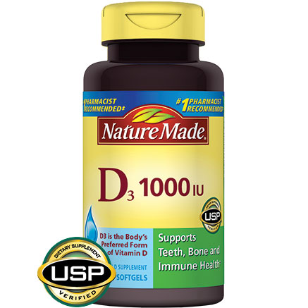 Nature Made Vitamin D-3 1000 IU, 650 Softgels