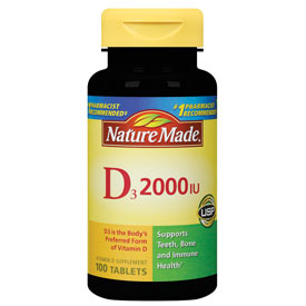 Nature Made Vitamin D 2000 IU, 100 Tablets