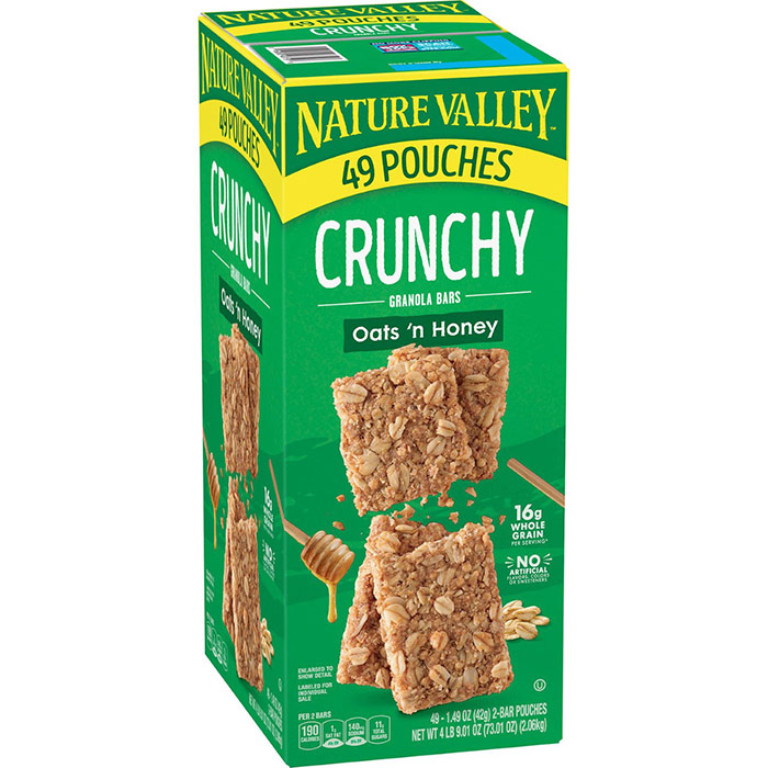 Nature Valley Crunchy Granola Bars, Oats N Honey, 60 Bars