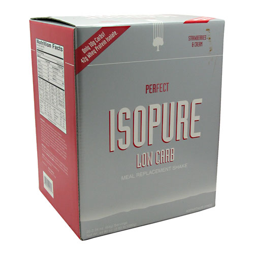 Perfect Isopure Low Carb Meal Replacement Shake Protein Powder, 20 Packets, Natures Best