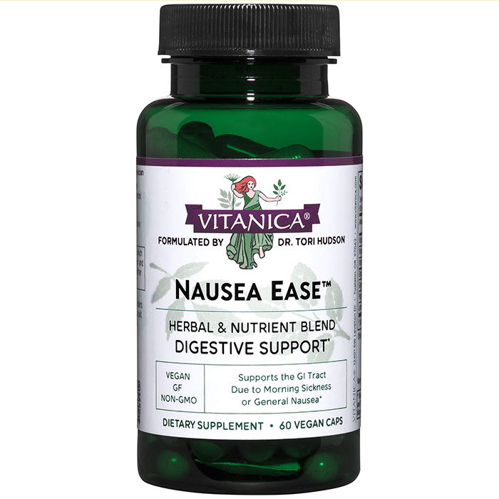 Nausea Ease, GI Support, 60 Vegetarian Capsules, Vitanica