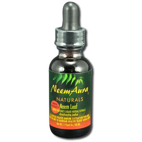 Neem Leaf 3X Concentration Liquid Herbal Extract, 1 oz, Neem Aura