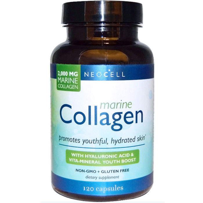 NeoCell Marine Collagen, with Hyaluronic Acid & Vita-Mineral Yooth Boost, 120 Capsules