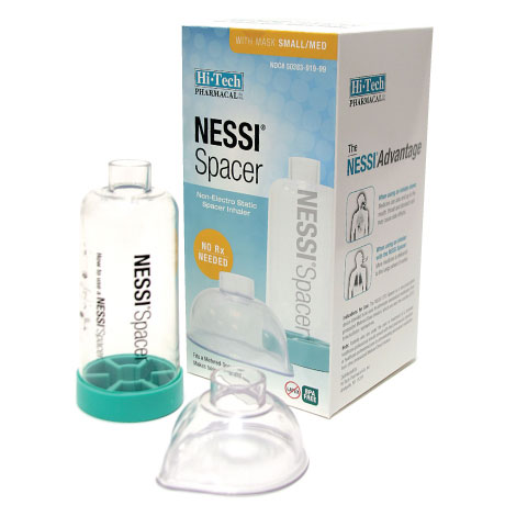 Hi-Tech Pharmacal NESSI Spacer Inhaler with Mask, Small/Med, Hi-Tech Pharmacal