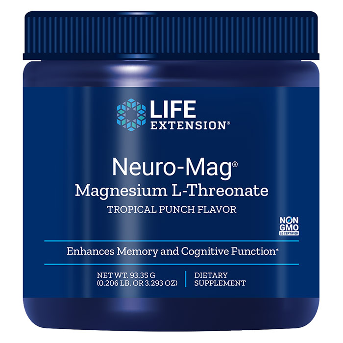 Neuro-Mag Magnesium L-Threonate with Calcium & Vitamin D3, 7.94 oz, Life Extension