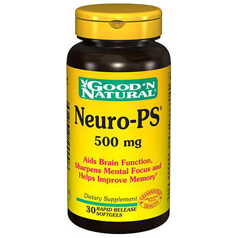Good 'N Natural Neuro-PS 500 mg (Phosphatidyl Serine), 30 Softgels, Good 'N Natural