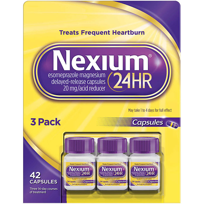 Nexium 24HR Twin Pack, Acid Blocker & Heartburn Relief, 28 Capsules x 2 Packages