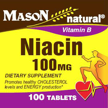 Niacin 100 mg, 100 Tablets, Mason Natural