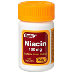 Niacin 100 mg, 100 Tablets, Watson Rugby