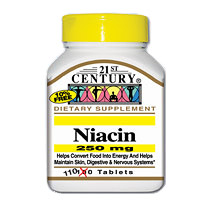 Niacin 250 mg 110 Tablets, 21st Century Health Care