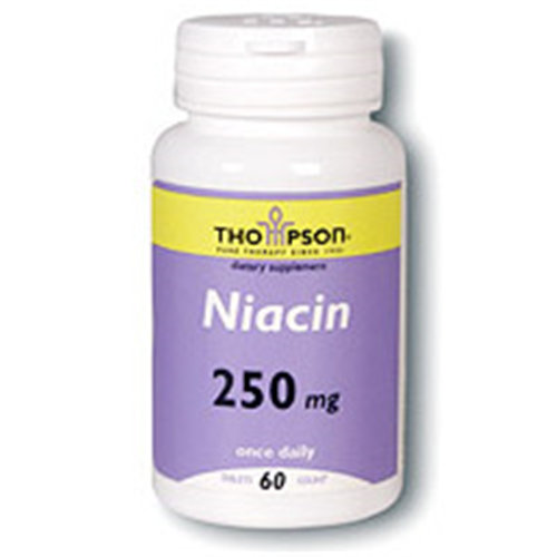 Thompson Nutritional Niacin 250mg 60 tabs, Thompson Nutritional Products