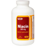 Niacin 500 mg, 1000 Tablets, Watson Rugby
