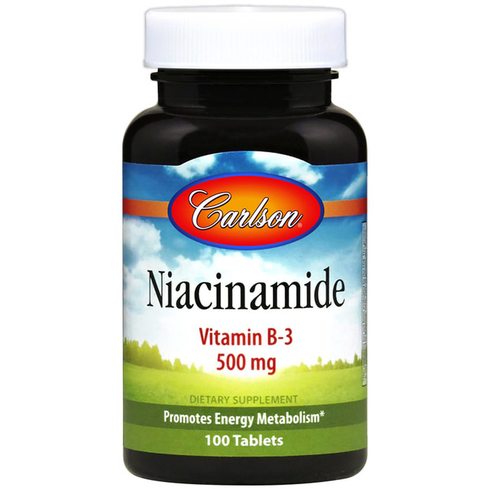 Niacinamide, 500 mg, 250 tablets, Carlson Labs