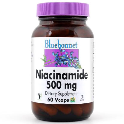 Niacinamide 500 mg, 60 Vcaps, Bluebonnet Nutrition