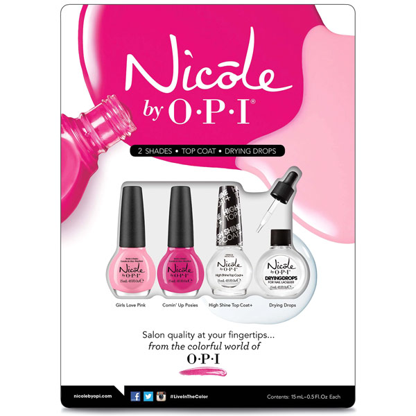 Nicole by OPI Nail Polish Set (2 Shades, 1 Top Coat, 1 Drying Drops)