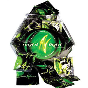 Night Light Glow In The Dark Condoms, 144 Pieces, Hott Products