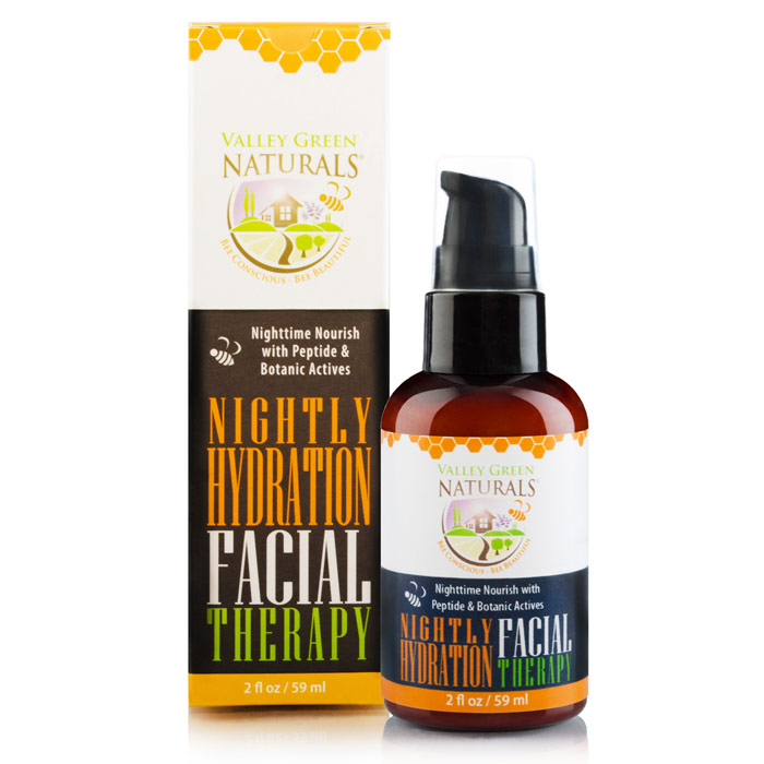 Nightly Hydration Facial Therapy Moisturizer, 2 oz, Valley Green Naturals