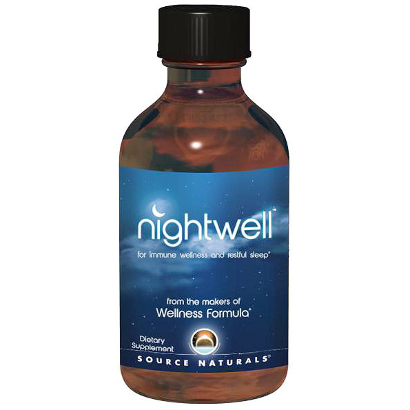 NightWell, Liquid Herbs Plus Melatonin, 2 oz, Source Naturals