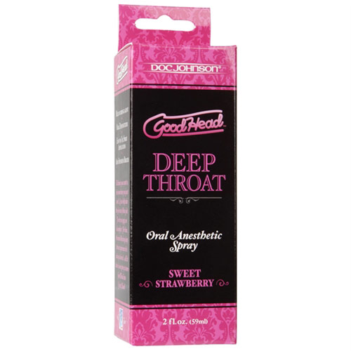 Goodhead Deep Throat Spray - Sweet Strawberry, Oral Anesthetic Spray, 2 oz, Doc Johnson