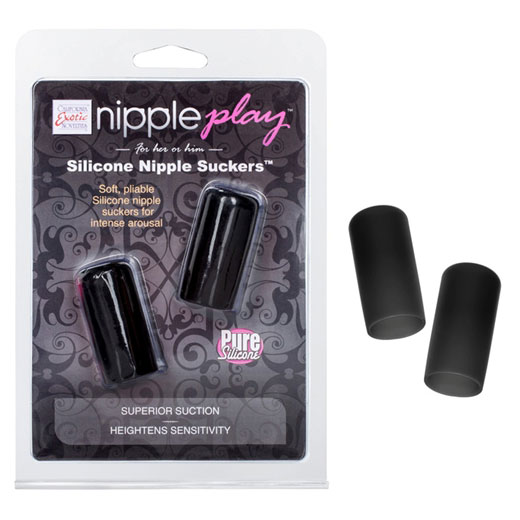 Nipple Play Silicone Nipple Suckers - Black, California Exotic Novelties