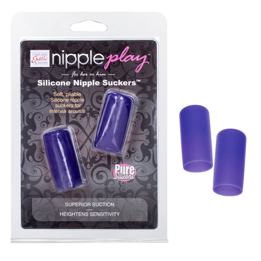 Nipple Play Silicone Nipple Suckers - Purple, California Exotic Novelties