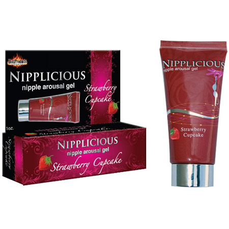 Hott Products Nipplicious Nipple Arousal Gel, Strawberry Cupcake, 1 oz, Hott Products