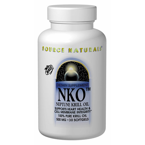 NKO Neptune Krill Oil 500mg, 60 Softgels, Source Naturals