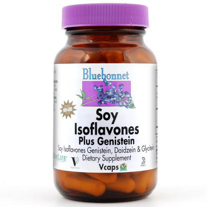 Non-GMO Soy Isoflavones Plus Genistein, 60 Vcaps, Bluebonnet Nutrition