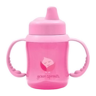 Non-Spill Baby Sippy Cup, Pink, 6 oz, Green Sprouts