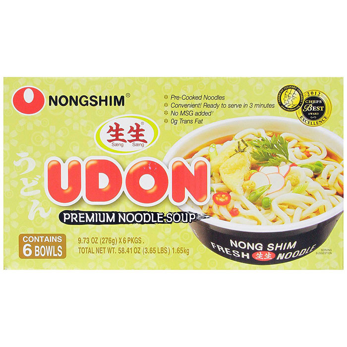 Nong Shim Udon Premium Noodle Soup, 6 Bowls