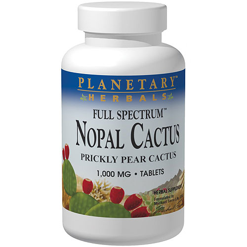 Planetary Herbals Nopal Cactus 1000 mg Full Spectrum, 60 Tablets, Planetary Herbals