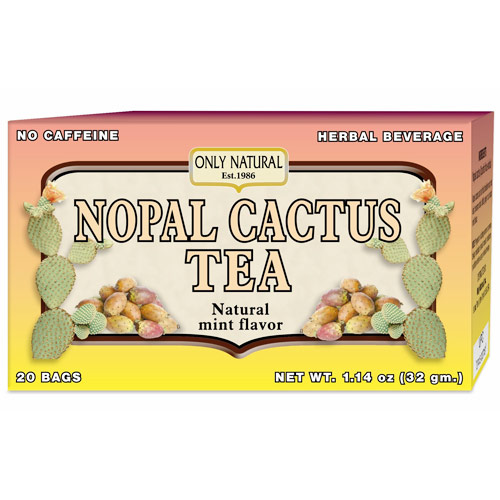 Nopal Cactus Tea, 20 Bag, Only Natural Inc.