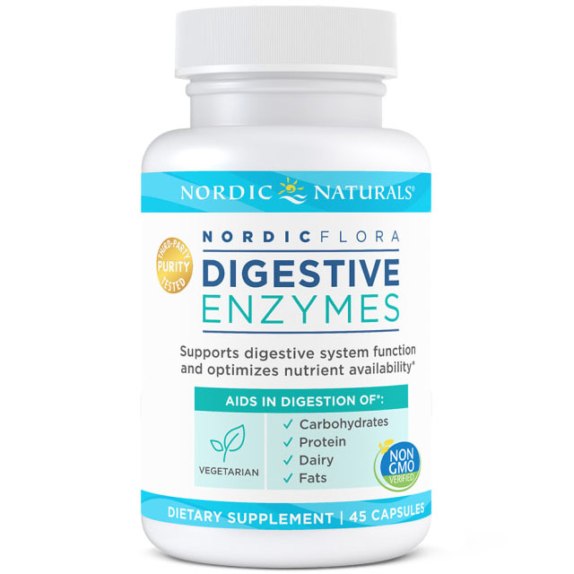 Nordic Flora Digestive Enzymes, 45 Capsules, Nordic Naturals