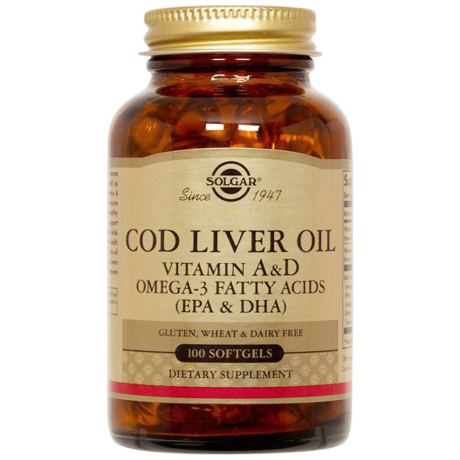 Cod Liver Oil, 100 Softgels, Solgar