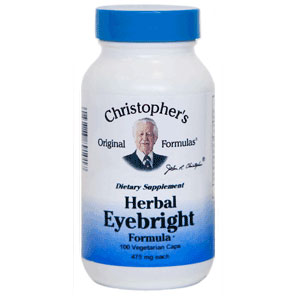Christopher's Original Formulas Herbal Eyebright Formula, 450 mg, 100 Vegicaps, Christopher's Original Formulas