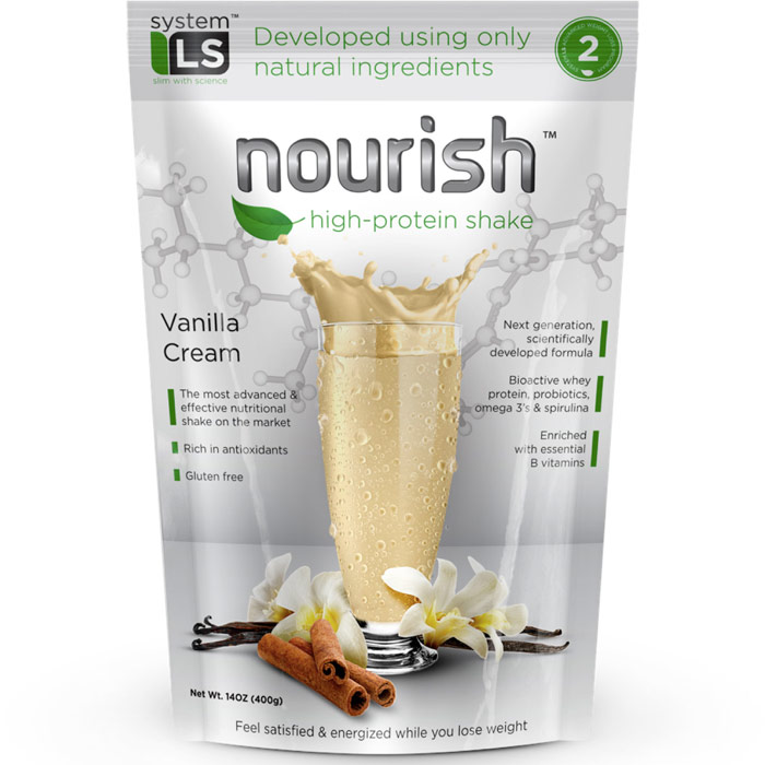 Nourish High-Protein Shake Powder, Vanilla Cream, 18.18 oz, System LS (SystemLS)