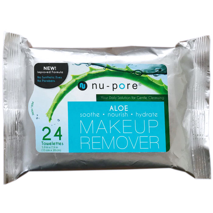 Nu-Pore Aloe Make-Up Remover, 24 Pre-Moistened Towelettes