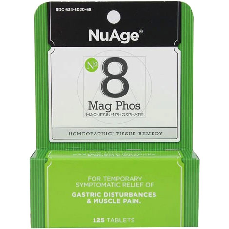 NuAge Tissue Salts Mag Phos (Magnesia Phosphorica) 6X 125 tabs from Hylands (Hylands)