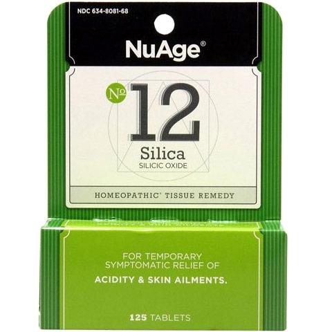 NuAge Tissue Salts Silica (Silicea) 6X 125 tabs from Hylands (Hylands)