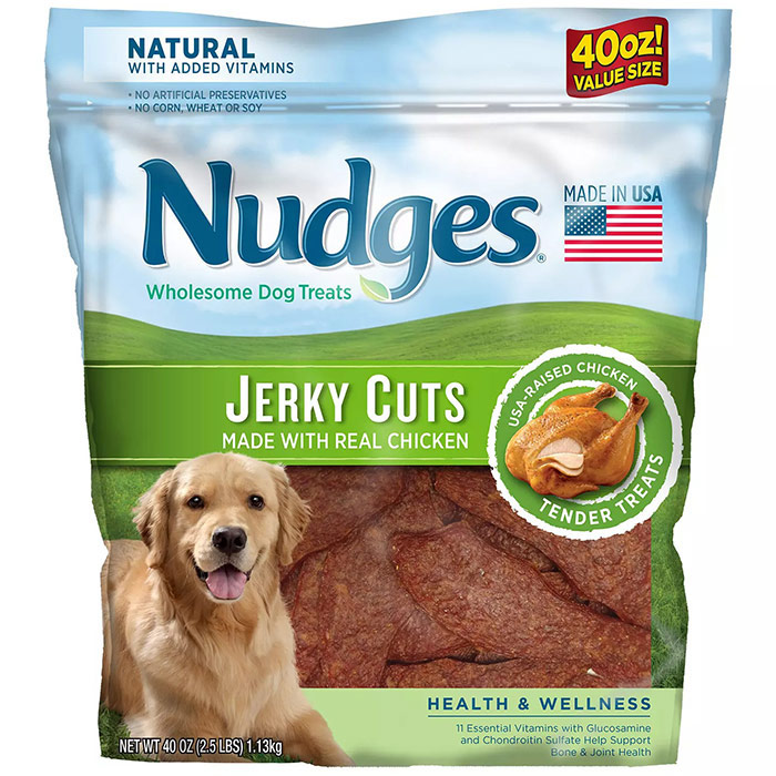 Nudges Health & Wellness Chicken Jerky Cuts Dog Treats, 40 oz (2.5 lb)
