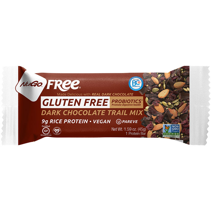 NuGO NuGO Gluten Free Dark Chocolate Trail Mix Bar - 12 Bars