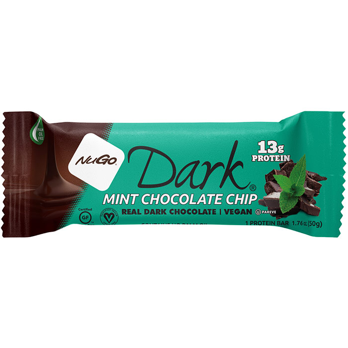 Nugo Dark Nutrition Bar, Mint Chocolate Chip, 1.76 oz x 12 pc, NuGo Nutrition