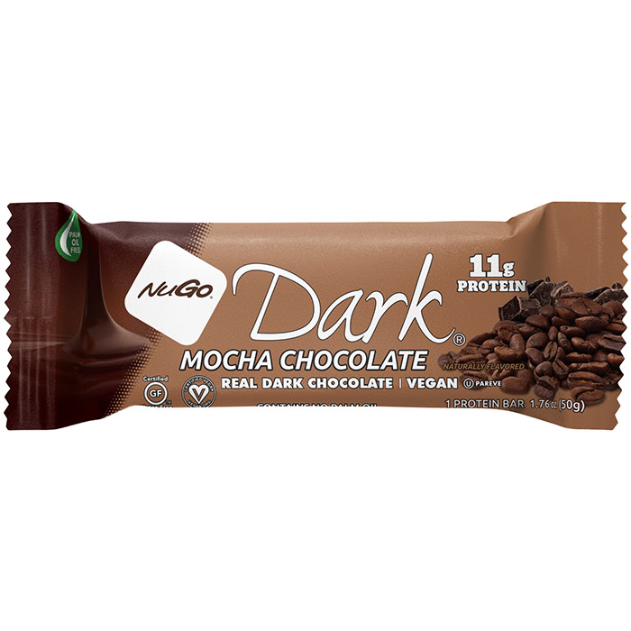 Nugo Dark Nutrition Bar, Mocha Chocolate, 1.76 oz x 12 pc, NuGo Nutrition