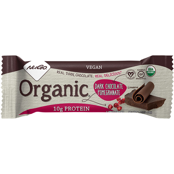 Nugo Organic Nutrition Bar, Dark Chocolate Pomegranate, 1.76 oz x 12 pc, NuGo Nutrition