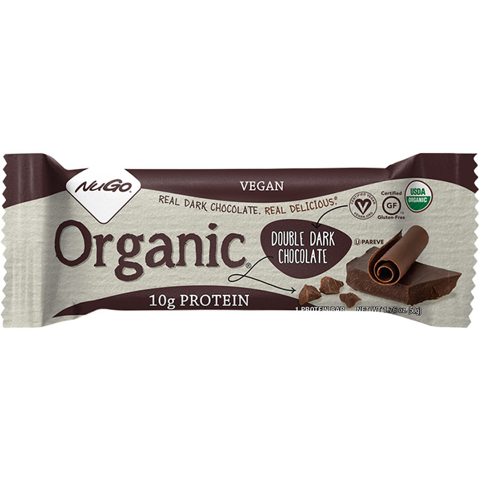 Nugo Organic Nutrition Bar, Double Dark Chocolate, 1.76 oz x 12 pc, NuGo Nutrition