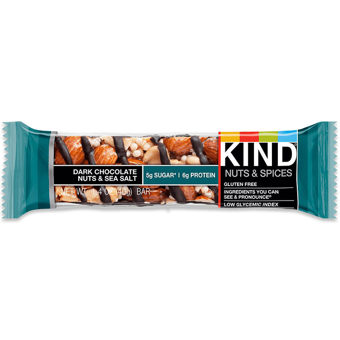 Dark Chocolate Nuts & Sea Salt Bar, 1.4 oz x 12 Bars, KIND Bars