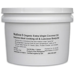 Nutiva Organic Virgin Coconut Oil, 1 Gallon