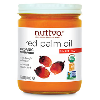 Nutiva Organic Red Palm Oil, Organic & Sustainable, 15 oz