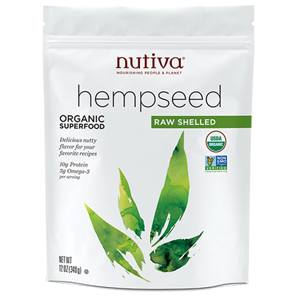 Nutiva Organic Hempseed Raw Shelled (Hemp Seed), 12 oz (340 g)
